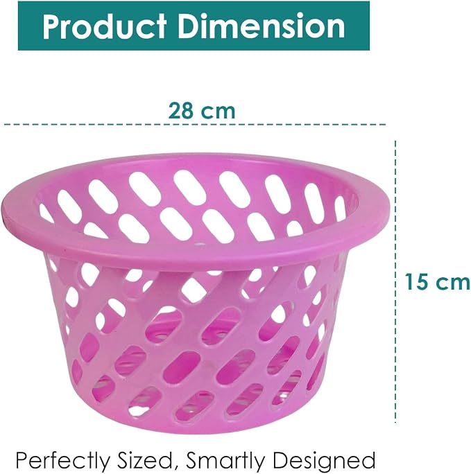 Go Hooked Plastic Storage Net Basket with Zip Closure – Multipurpose Mesh Organizer for Fruits, Vegetables, Essentials – Durable, Lightweight & Breathable Design for Home & Pantry Use (Pink) - Image 4