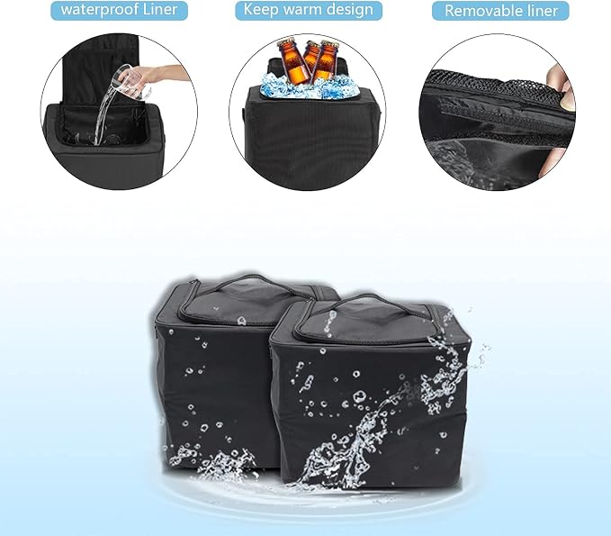 Large Trunk Organizer with Cooler, 3 Compartments SUV Cargo Organizer, Portable Trunk Organizer for suv,car,truck,rv,jeep(black) - Image 8