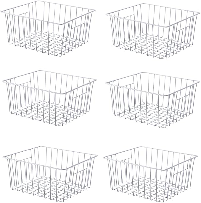Freezer Storage Organizer Baskets, Household Refrigerator Chest Organization with Built-in Handles for Cabinets, Pantry, Closets, Bedrooms by Y.Z.Bros