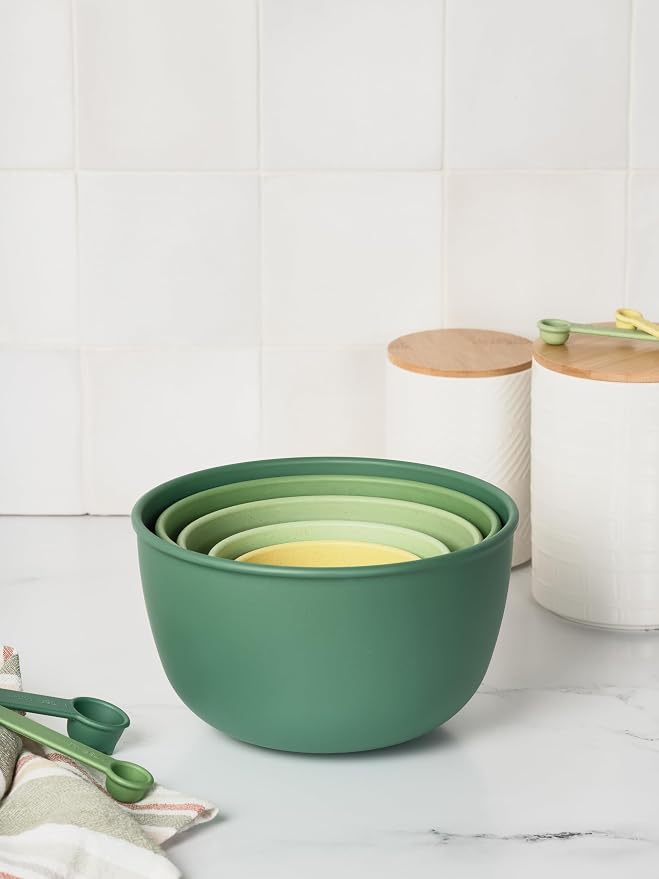 Bamboozle Astrik Baking Bundle | 5 Piece Mixing Bowl Set | Measuring Cups and Spoons | Cooking and Meal Prep | Dishwasher Safe | Microwave Safe | Fresh Guacamole - Image 7