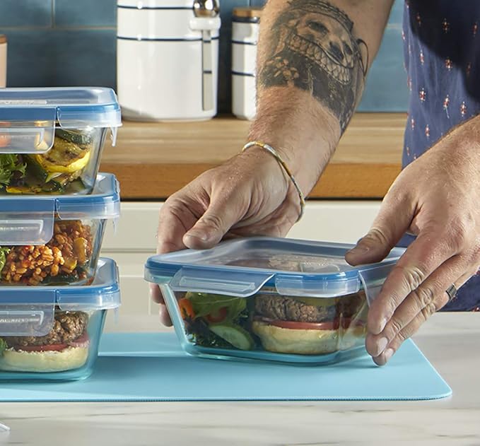 Snapware Total Solutions (2-Pack, 1 & 4 Cup) Glass Food Storage Containers Set, Airtight & Leakproof Locking BPA-Free Lids, Freezer Dishwasher Microwave Safe - Image 3