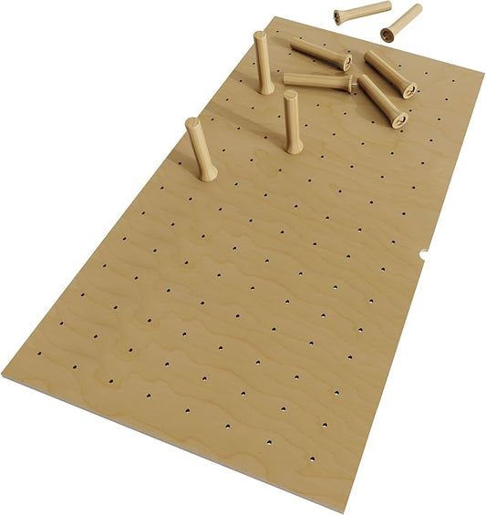 Dowell 39.25" x 21.25" Drawer Divider Organizer Wood Peg Board - 16Pegs by DowellKitchenBath