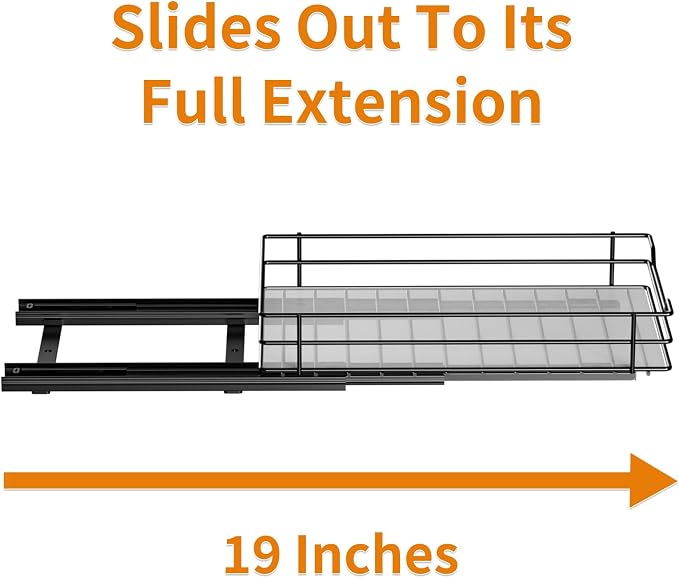 RCHYFEED Pull Out Spice Rack Organizer for Cabinet,6.5" Wx10.5 Dx2.5 H | Metal,Heavy Duty Slide Out Spice Rack,Ideal for Kitchen & Pantry Storage of Spices & Sauces - Image 8