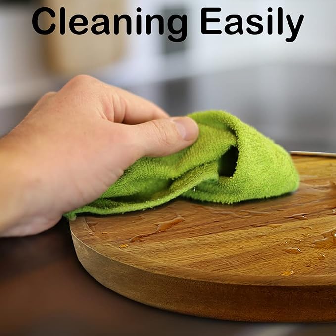 18" Acacia Wood Lazy Susan Organizer Kitchen Turntable for Cabinet Pantry Table Organization - Image 6