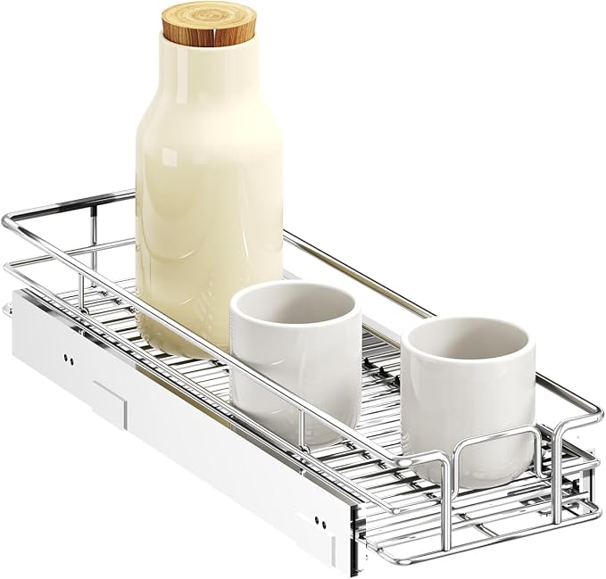 LOVMOR Pull Out Cabinet Organizer 9" W x 21½" D, Kitchen Cabinet Pull Out Shelves Slide Out Storage by LOVMOR
