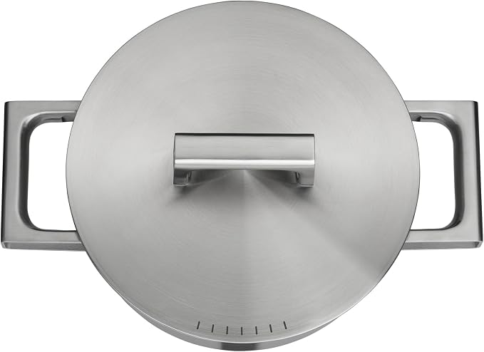 WMF Ultimate Cool Small Cooking Pot 20 cm, Stainless Steel Lid, Stewing Pot Induction 2.5 L, Cromargan Stainless Steel Matt, Heat Reducing Handles, Induction Pot with Inner Scale, Dishwasher Safe - Image 9
