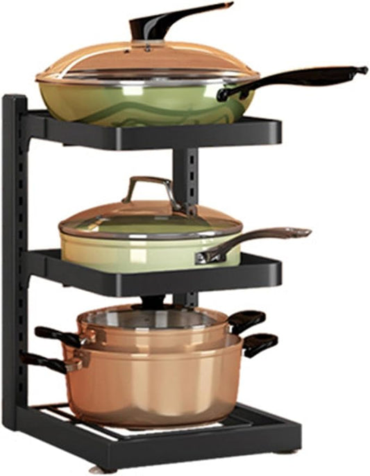 Dxcaicc Pot Organizer Rack for Under Cabinet,Height and Position are Adjustable,lid Organizer for Kitchen Cabinet Organizers and Storage,3 Layer by Dxcaicc