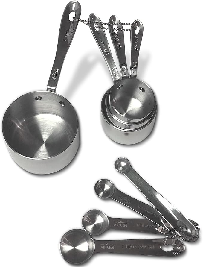 All-Clad Stainless-Steel 8 pc. Standard-Size Measuring Cup & Spoon Combo Set - Image 3