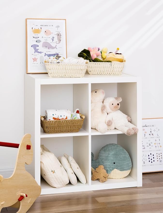Storageworks Small Storage Basket, Woven Basket For Shelves, Beige - Image 8