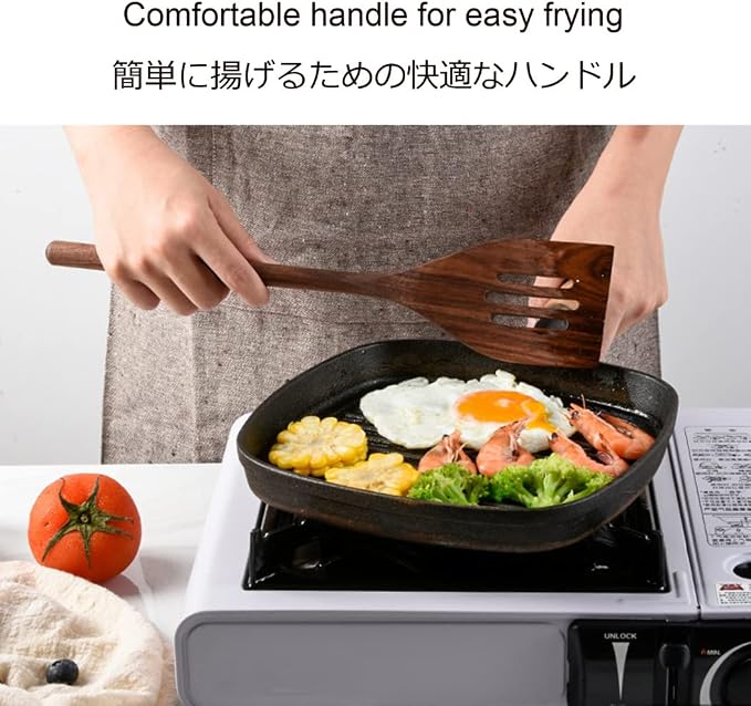 4 Pcs Black Walnut Kitchen Utensils Set, Natural Walnut Wood Cooking Tools for Heat Resistant NonStick Cookware Spatula Turner Solid Spoon Slotted Spoon Wooden Kitchen Utensils Set for Cooking - Image 3