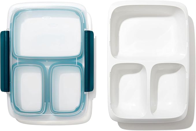 OXO Good Grips Prep & Go Divided Container 4.1 Cups/1 L - Leakproof Food Storage, Pack of 4 - Image 8