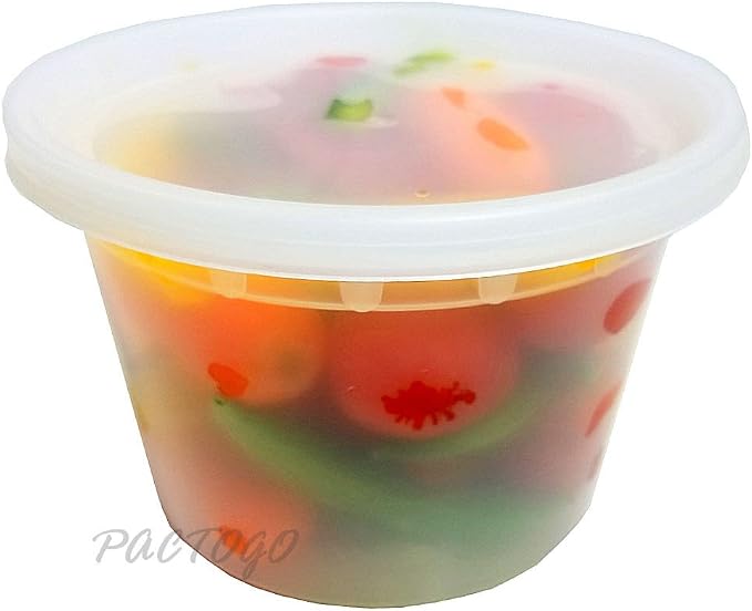 16 oz. Heavy Duty Round Deli Food Soup Plastic Container w/Lid 100% BPA Free (Pack of 24 Sets) - Image 5