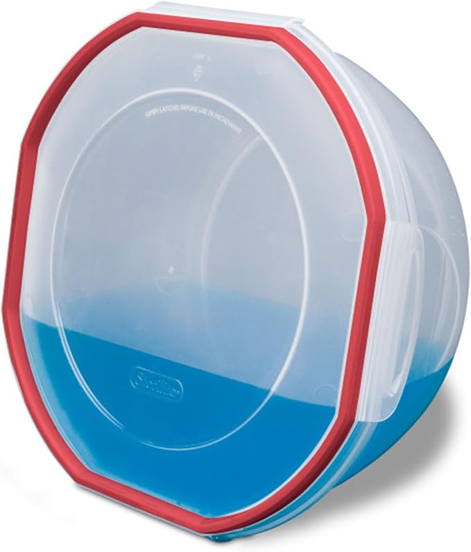 Sterilite Ultra-Seal 4.7 Qt Bowl, Large Airtight Food Storage Container, Latching Lid, Microwave and Dishwasher Safe, Clear With Red Gasket, 16-Pack - Image 9
