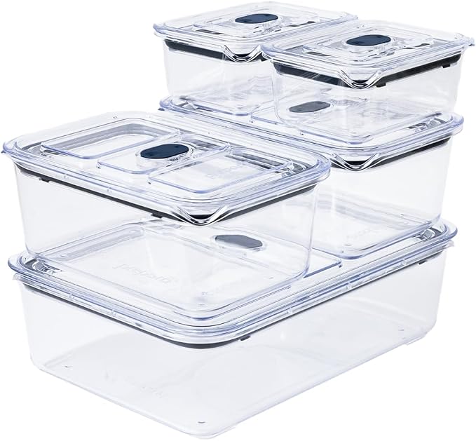 Latchlok Click 10 Piece Food Storage Container Set, Storm by Prepara