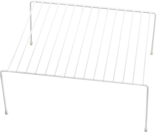 YBM Home White Wire Cabinet Helper Shelf Organizer and Storage Rack Helper for Kitchen, Expandable Kitchen Counter and Cabinet Shelf (20, 16"L x 9.75"W x 5.5"H) by YBMHome