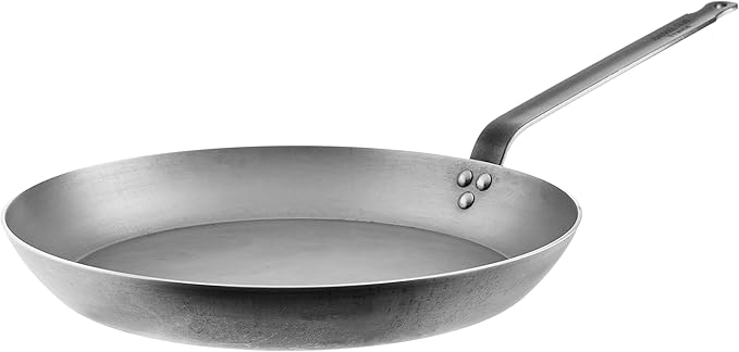 Mauviel M'Steel Black Carbon Natural Nonstick Frying Pan With Iron Handle, 14.2-in, Suitable For All Cooking Surfaces, Made in France - Image 4
