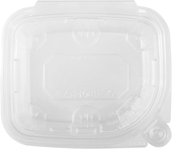 Karat 16oz PET Tamper Resistant Hinged Deli Container [200 ct] - Plastic Clamshell Food Containers, Easy Open Pull-Tab for Restaurants & Takeout - Image 6