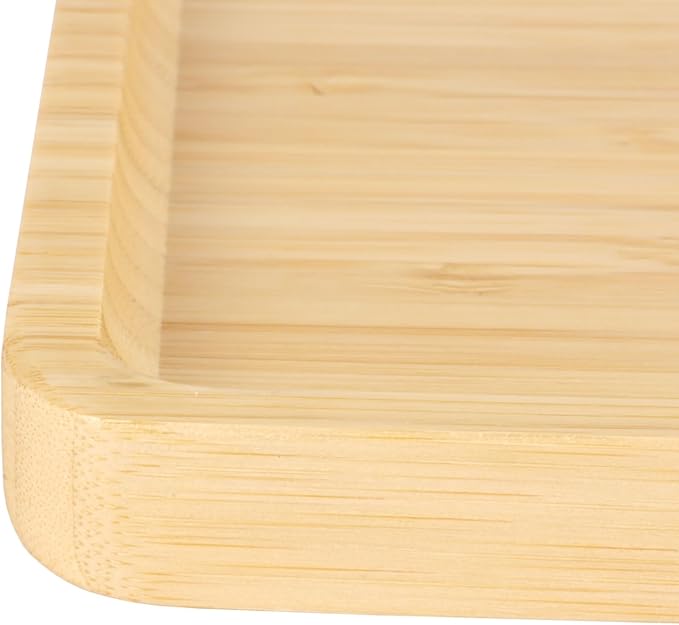 Bamboo Serving Tray - 9" x 9" x 0.75" - Vertical Grain Carbonized Brown - 30 Trays - Image 3