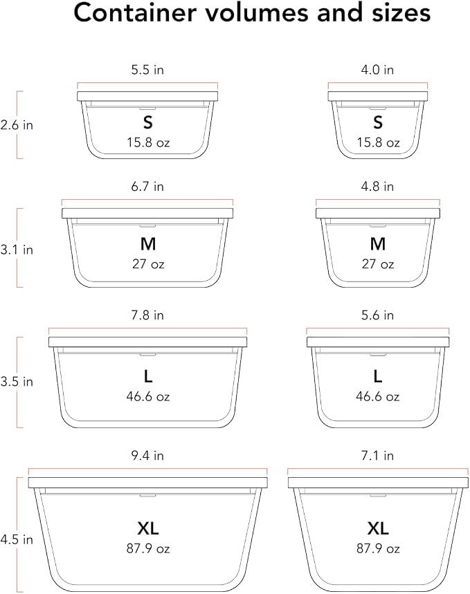 Vacuum Food Storage Container Set and Powerful Electric Vacuum Pump | With 4 borosilicate glass containers; keeps food fresh 5x longer; microwave, freezer & oven safe; BPA-free & stackable - Image 4