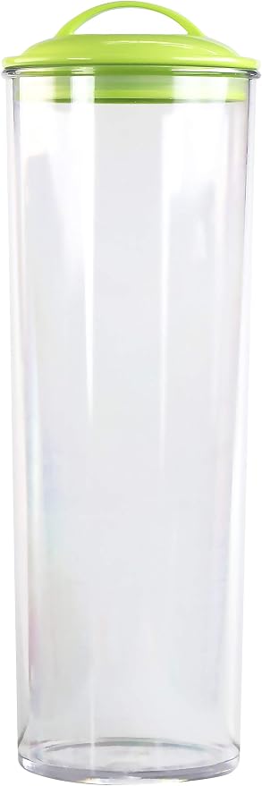 Reston Lloyd Tall Clear Spaghetti Pasta Storage Canister Container with Airtight Lid BPA Free for Kitchen Pantry Organization, Lime by RestonLloyd