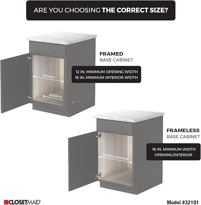 ClosetMaid 32101 Premium 11.5-Inch Wide Kitchen Single Tier Cabinet Pull Out Basket, Platinum - Image 4