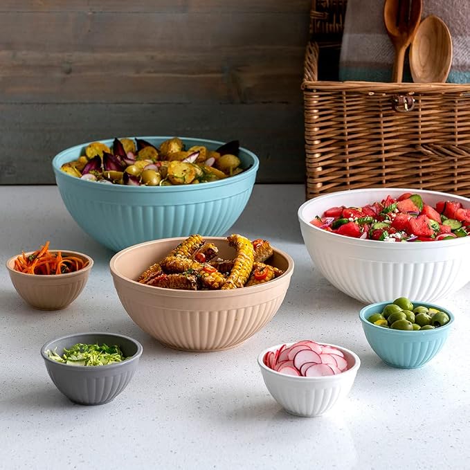 Nordic Ware Mini Prep and Serve Mixing Bowls Set, 4-Piece, Earth-Tones - Image 5
