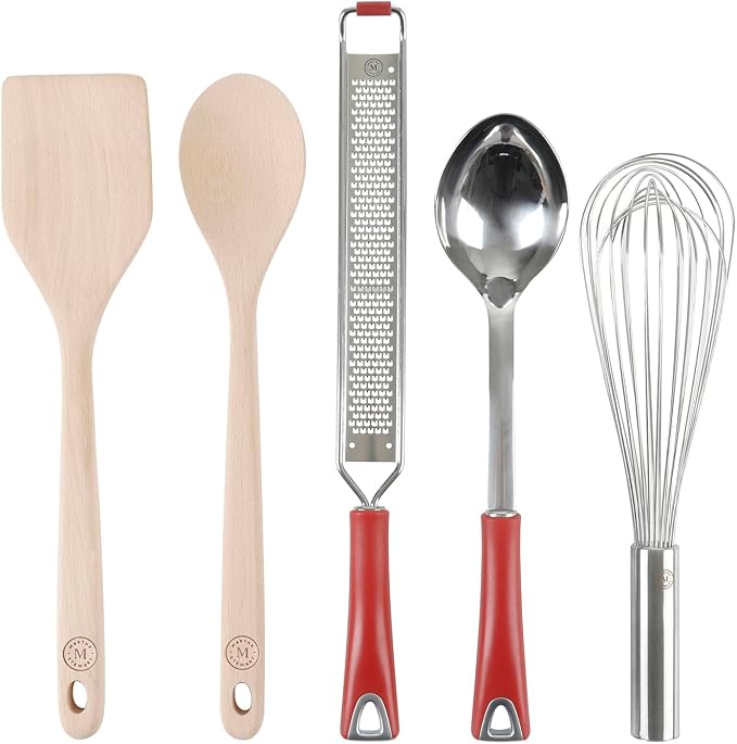 Martha Stewart 10 Piece Tools and Gadget Set W/Ceramic Crock - Red - Image 4