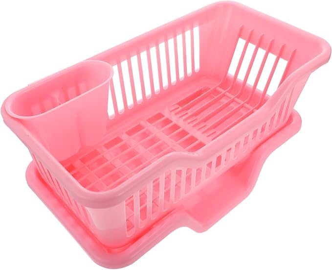 Luxshiny 1set Multi-Purpose Dish Drying Rack Kitchen Drainer Basket Drainage Design Compact Storage for Efficient Dish Drying Any Kitchen Counter by Luxshiny