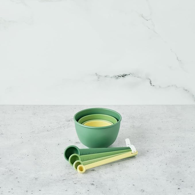 Bamboozle Astrik Mega Baking Bundle| 5 Piece Mixing Bowl Set | Measuring Cups and Spoons | Silicone Lid Set | Cooking and Meal Prep | Dishwasher Safe | Microwave Safe | Fresh Guacamole - Image 3