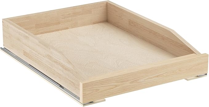 LOVMOR Single Pull Out Organizer 16½”W x 21”D, Soft Close Slide Out Drawer Storage Shelves for Kitchen, Wood Cabinet Shelf Pull-Out Organizer Storage for Base Cabinet by LOVMOR