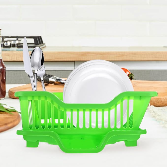 Kichvoe 1set Dish Drying Rack Multi-Purpose Kitchen Storage Basket Compact Design for Efficient Draining Smooth Edges for Safety for Organized Countertops Housewarming - Image 4