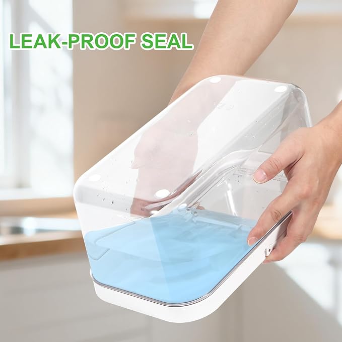 12 Lbs Rice Flour Sugar Storage Containers Dry Food Holder with Flip-up Lid | Airtight 6.5 Qt Crystal-Clear BPA Free Plastic Pet Dog Food Storage Container Bin for Kitchen Pantry Organization - Image 6