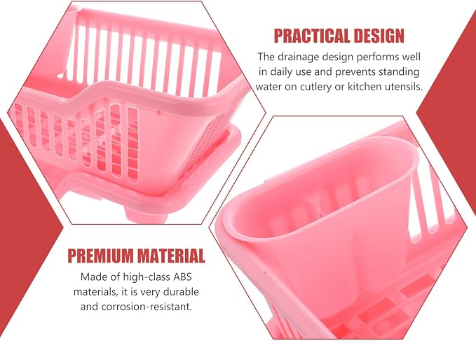 Kichvoe 1set Kitchen Dish Draining Rack Multi-Purpose Household Drying Basket for Dishes Bowls and Utensils for Home and Restaurant Use Space-Saving Design Easy Drainage System - Image 9