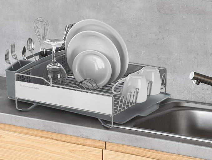 KitchenAid Large Capacity Dish Rack with OXO Good Grips SimplyTear Paper Towel Holder - Image 3