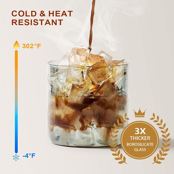 Glass Coffee Canister 900ml x 2 Jar, Airtight Food Storage Container with Pop Lid, Kitchen High Borosilicate Glass Contianers For Tea Coffee Bean Sugar - Image 4