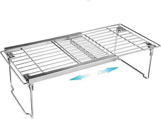 Orgneas Expandable Freezer Shelf, 15.8"-22" Adjustable Cooler Shelf Organizer, Thickened Heavy Duty Cabinet Shelf Organizer and Storage for Kitchen Pantry Refrigerator and Cooler by Orgneas