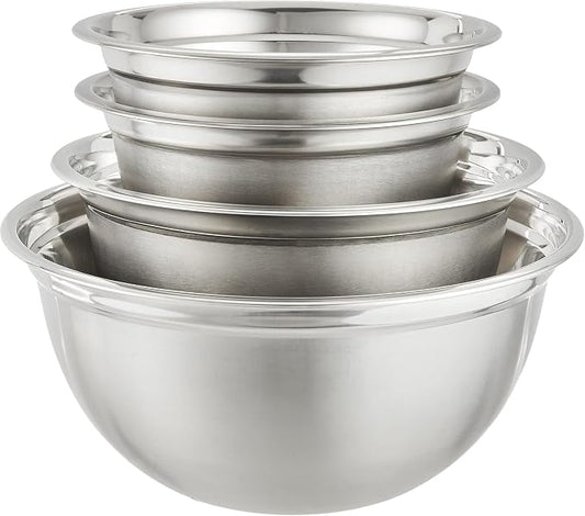 YBM Home Deep Professional Heavy Duty Quality Stainless Steel Mixing Bowls, 3 Quart, 5 Quart, 6.5 Quart and 10 Quart by YBMHome