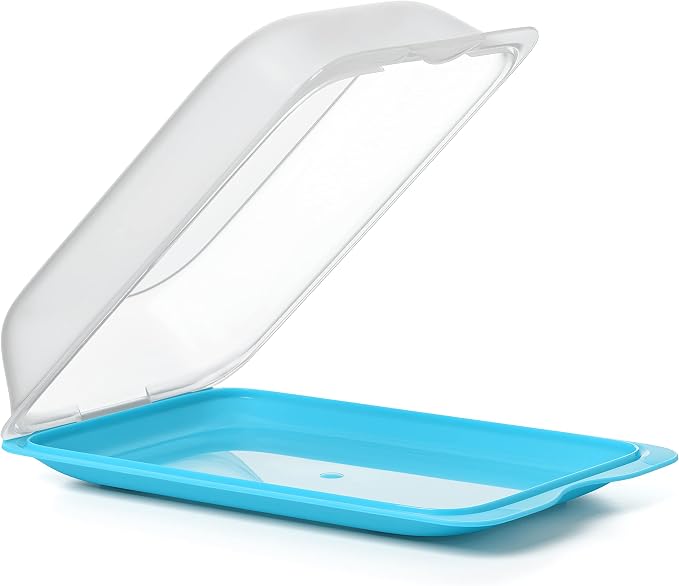 TATAY Cold Cuts Container 17x6,2x25,2 cm Dishwasher Safe Microwave Safe | Cold Cuts Container | 3-Piece Set | BPA-Free Material | Freezer Safe | Stackable Design | Removable Lid | Set of 3 Maxi, Blue - Image 2