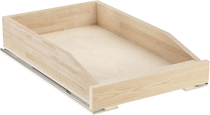 ROOMTEC Pull Out Cabinet Organizer with Soft Close, 13-1/2" W x 21" D, Pull Out Cabinet Drawer for Kitchen cabinets, Pull Out Cabinet Shelf, Finished, Bottom Assembly by ROOMTEC