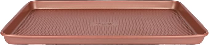 David Burke 15x10" Cookie Sheet – Carbon Steel, PFTE & PFOA Free, Oven Safe, Non-Toxic, Perfect for Baking and Roasting – Rose Gold - Image 2