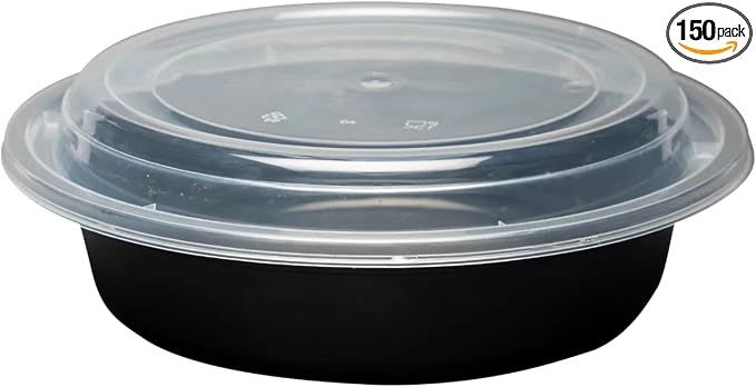 40oz Round Microwaveable Container with Lid by ProTakeOut