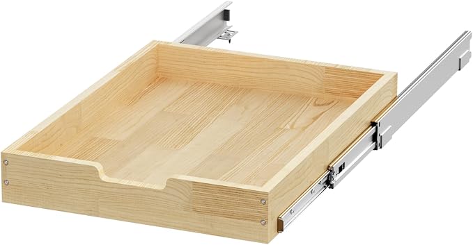Sikarou Wood Pull Out Cabinet Organizer 23" W x 21" D, Heavy-Duty Sliding Drawers for Inside Cabinets Storage and Organization for Kitchen, Pantry, Bathroom - Image 3