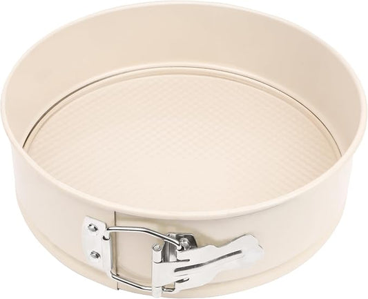 David Burke 9" Springform Pan – Carbon Steel Cheesecake Mold with Removable Bottom, Oven Safe, PFTE & PFOA Free – Cream by David+Burke