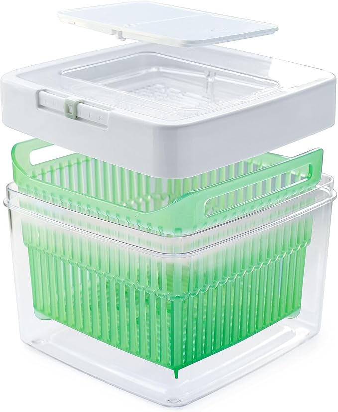lakeland StayFresh Produce Keeper 2L Preserves Fruit and Veg Drains and Catches Excess Water Keeps Fresher for Longer - Image 3