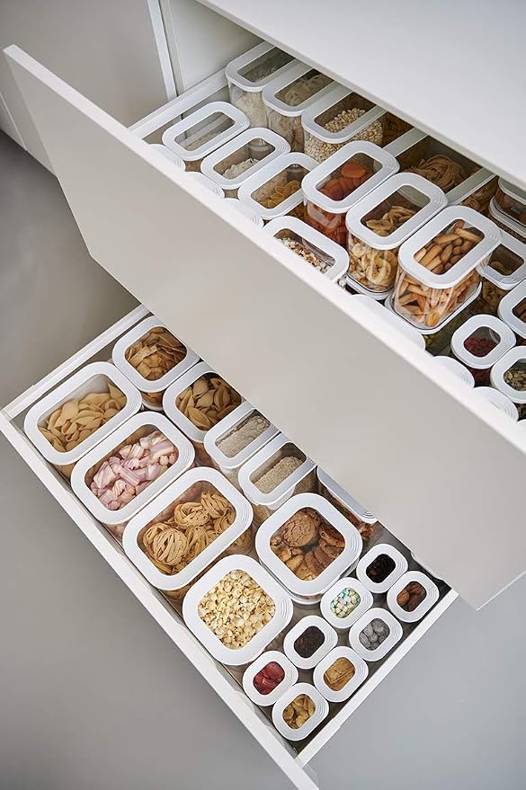Mepal Food Storage Container 3-Piece Set - Food Containers - Kitchen Container & Organizer - Stackable & Airtight Food Storage Container - 1x 2000 ml & 2x 1000 ml - White - Image 3
