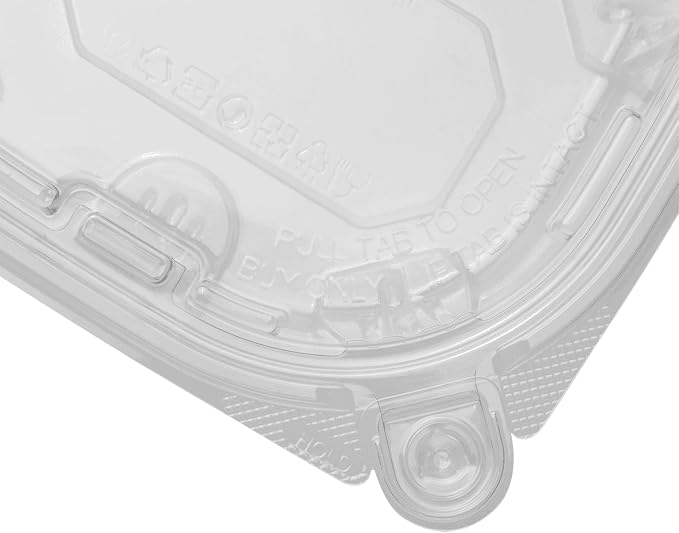 Karat 12oz PET Tamper Resistant Hinged Deli Container [200 ct] - Plastic Clamshell Food Containers, Easy Open Pull-Tab for Restaurants & Takeout - Image 9