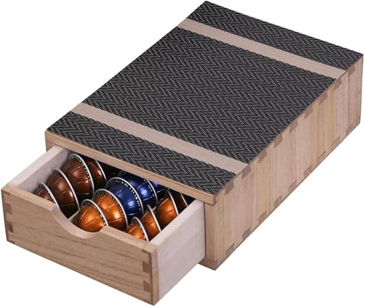 DDYURI Drawer Holder for Coffee Brew - Kitchen Machine Accessories Stand Shelf Countertop - Serve Coffee Station and Pod Capsules Storage Organizer for Home Decor Office Storage Solution CF1D1C-Light by DDYURI
