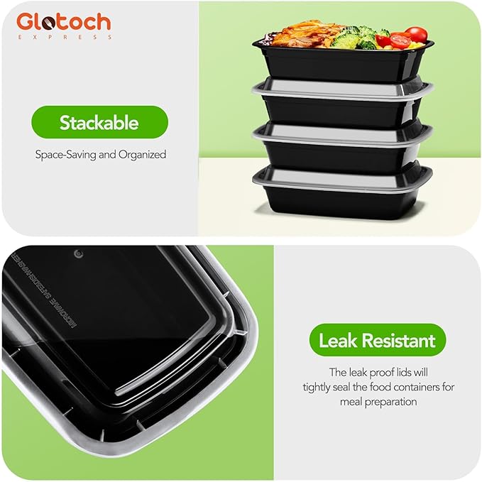 Glotoch 24oz [1 Pallet-8350 Pack] Meal Prep Containers Reusable with Lids, Food Storage Containers Microwave,Freezer,Dishwasher Safe, Leakproof & BPA Free Durable Plastic Bento Box To Go Take Out - Image 7