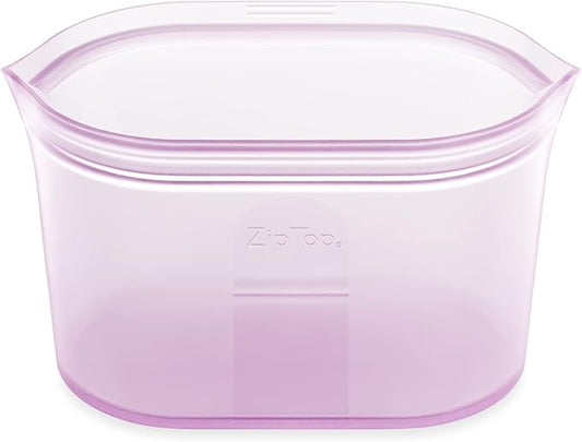 Zip Top Reusable Food Storage Bags | Large Dish [Lavender] | Silicone Meal Prep Container | Microwave, Dishwasher and Freezer Safe | Made in the USA by ZipTop