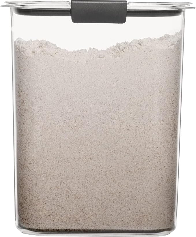 Rubbermaid Brilliance Food Storage Container, 16-Cup, Airtight | Clear/Grey | For Pantry Organization | Pack of 2 - Image 4